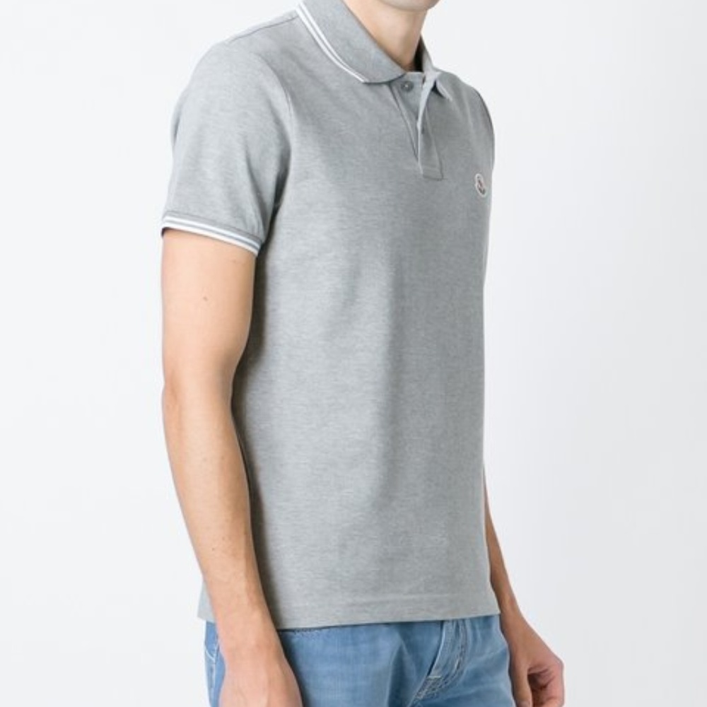 Moncler grey men casual polo shirt